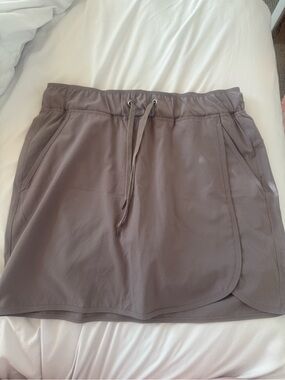 RBX Women's Taupe Drawstring Active Skort